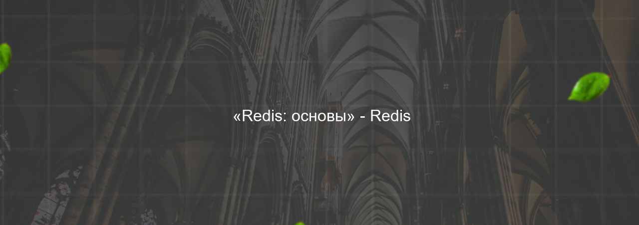  «Redis: основы» - Redis на сайте Evgenev.RU