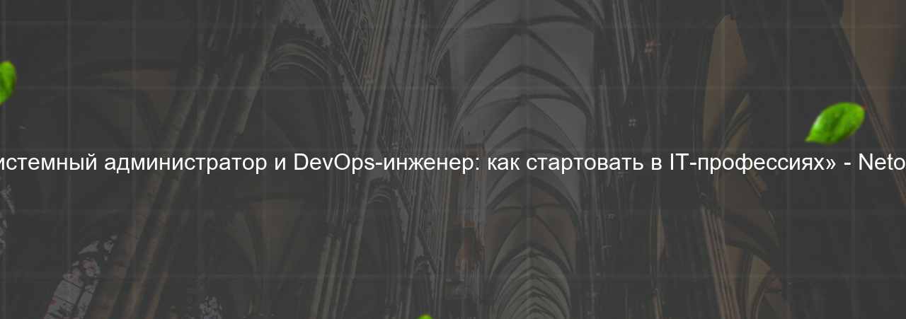  «Системный администратор и DevOps-инженер: как стартовать в IT-профессиях» - Netology на сайте Evgenev.RU