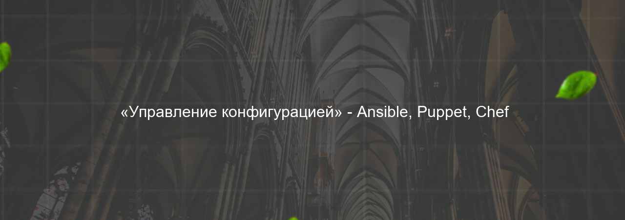  «Управление конфигурацией» - Ansible, Puppet, Chef на сайте Evgenev.RU