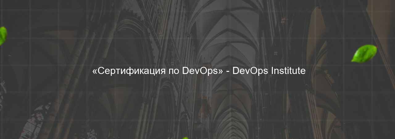  «Сертификация по DevOps» - DevOps Institute на сайте Evgenev.RU