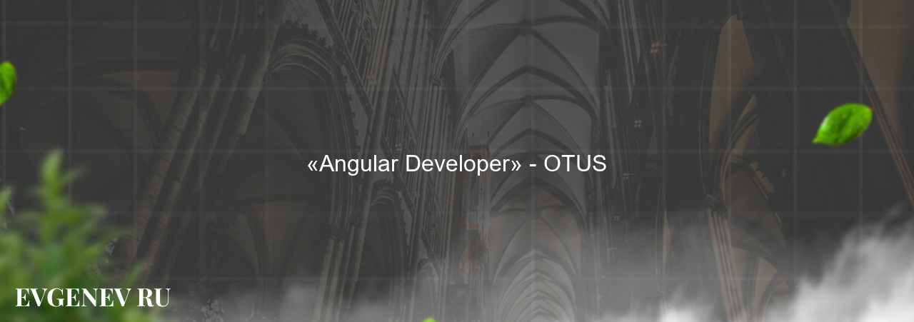 «Angular Developer» - OTUS - узнайте о онлайн-школе или профессии на сайте Evgenev.RU