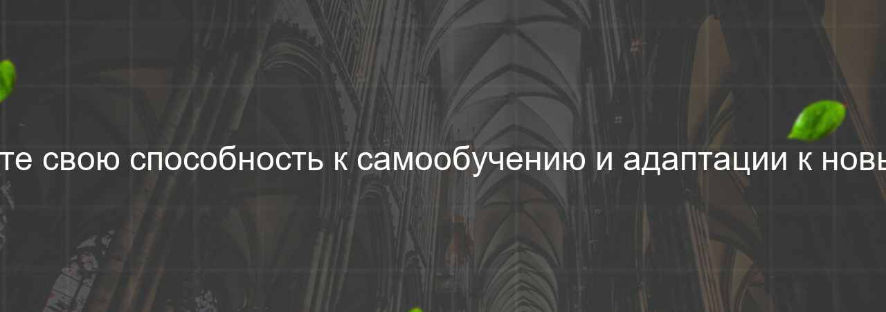 Как вы оцениваете свою способность к самообучению и адаптации к новым технологиям? на сайте Evgenev.RU