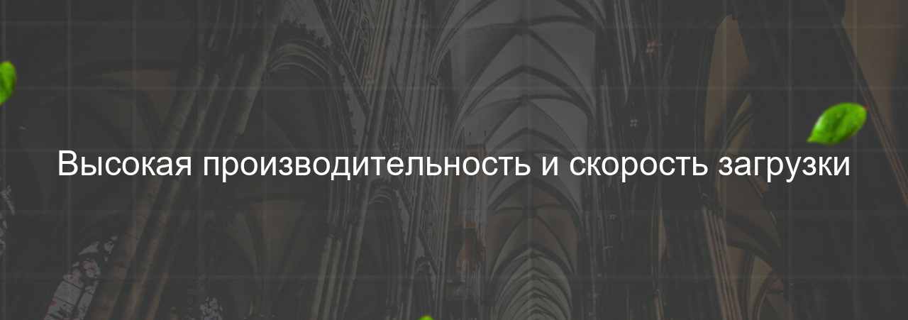 Высокая производительность и скорость загрузки на сайте Evgenev.RU