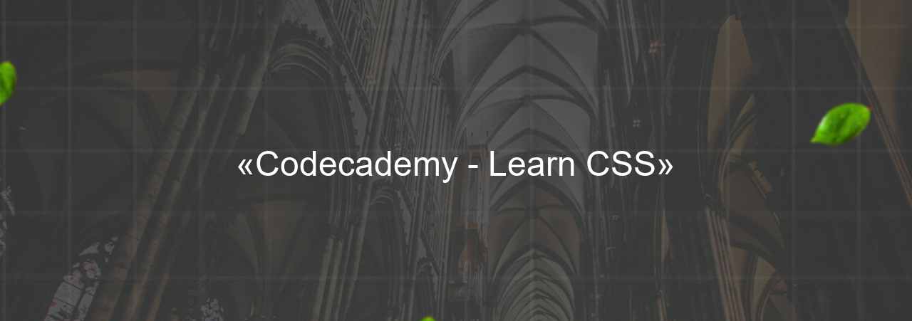 «Codecademy - Learn CSS» на сайте Evgenev.RU