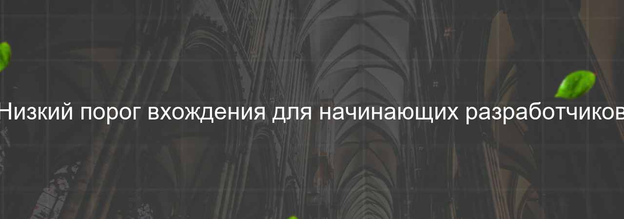 Низкий порог вхождения для начинающих разработчиков на сайте Evgenev.RU