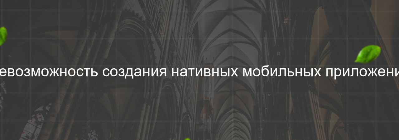 Невозможность создания нативных мобильных приложений на сайте Evgenev.RU