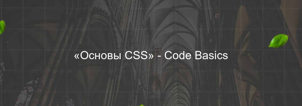 «Основы CSS» - Code Basics на сайте Evgenev.RU