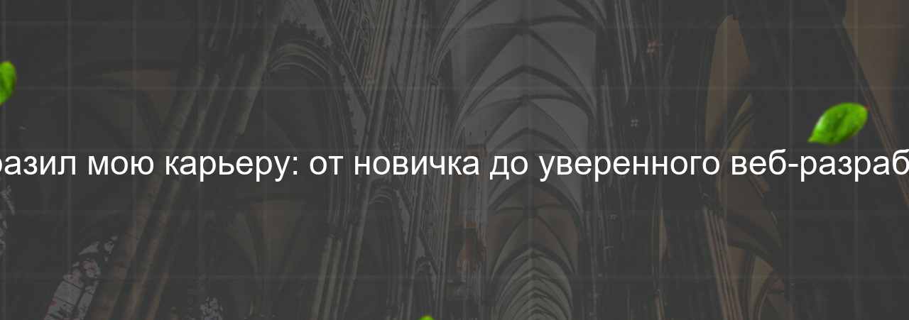 Преобразил мою карьеру: от новичка до уверенного веб-разработчика! на сайте Evgenev.RU