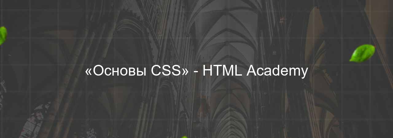 «Основы CSS» - HTML Academy на сайте Evgenev.RU