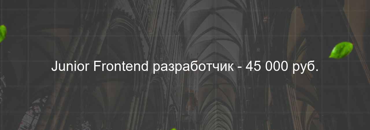 Junior Frontend разработчик - 45 000 руб. на сайте Evgenev.RU