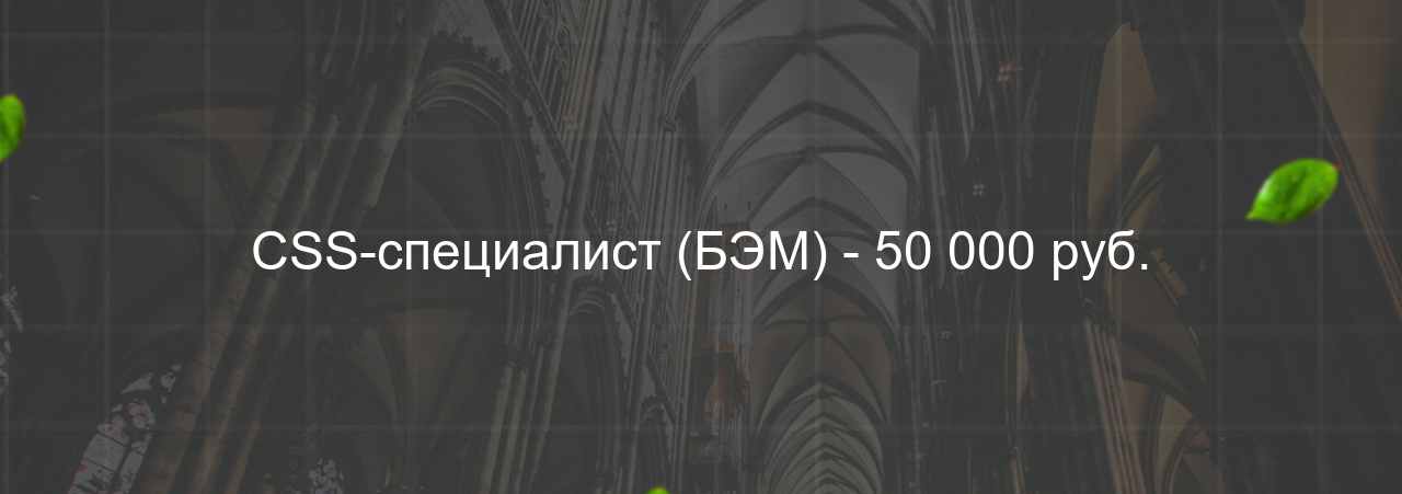 CSS-специалист (БЭМ) - 50 000 руб. на сайте Evgenev.RU