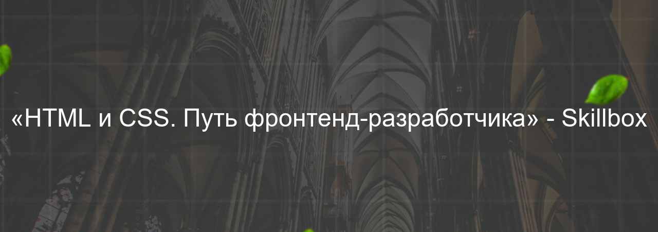 «HTML и CSS. Путь фронтенд-разработчика» - Skillbox на сайте Evgenev.RU