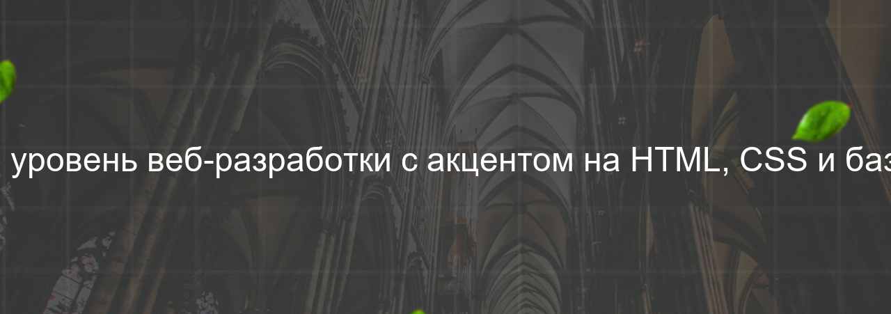 Junior Web-разработчик: начальный уровень веб-разработки с акцентом на HTML, CSS и базовые знания JavaScript, 42 000 руб. на сайте Evgenev.RU