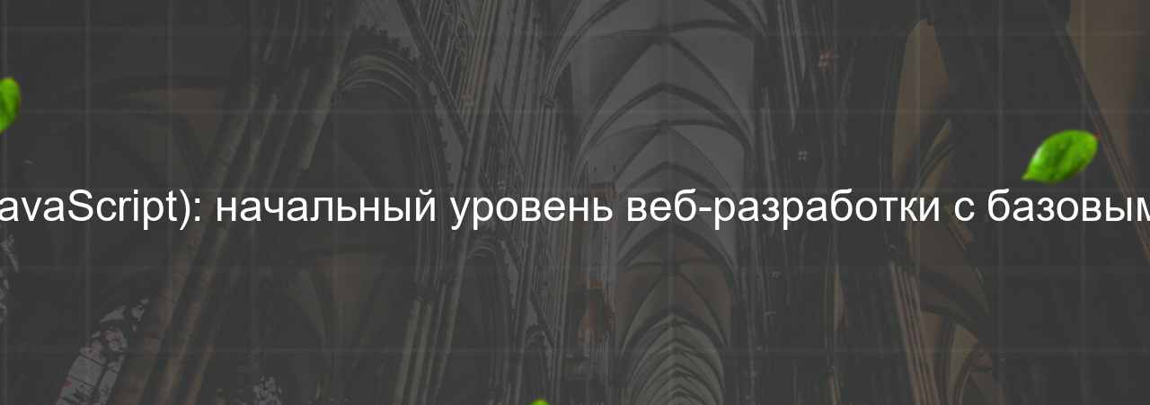 Junior Web-разработчик (основы JavaScript): начальный уровень веб-разработки с базовыми знаниями JavaScript,40 000 руб. на сайте Evgenev.RU