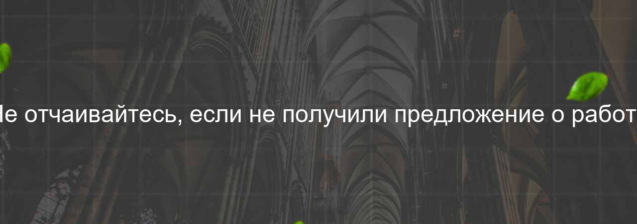 Не отчаивайтесь, если не получили предложение о работе на сайте Evgenev.RU