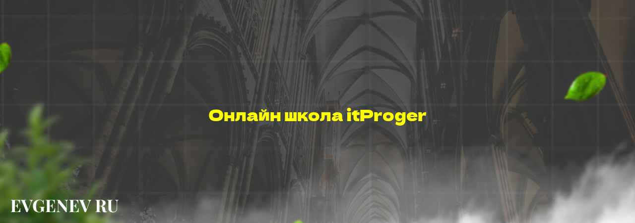 Онлайн школа itProger - узнайте о онлайн-школе или профессии на сайте Evgenev.RU