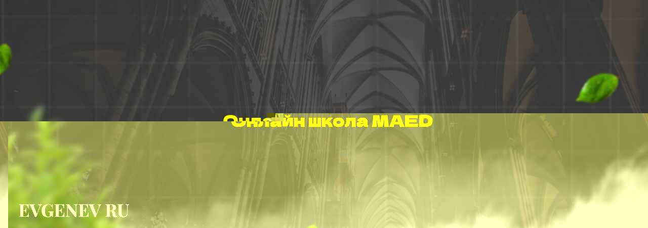 Онлайн школа MAED - узнайте о онлайн-школе или профессии на сайте Evgenev.RU