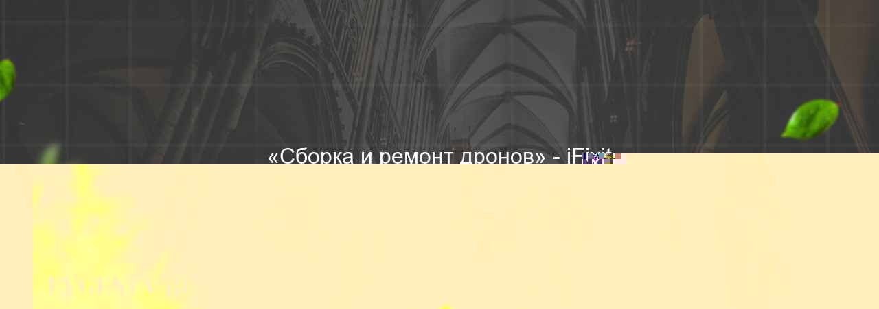 «Сборка и ремонт дронов» - iFixit на сайте Evgenev.RU