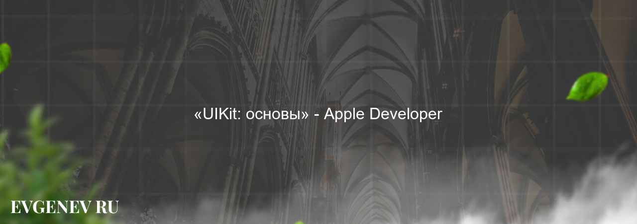 «UIKit: основы» - Apple Developer на сайте Evgenev.RU