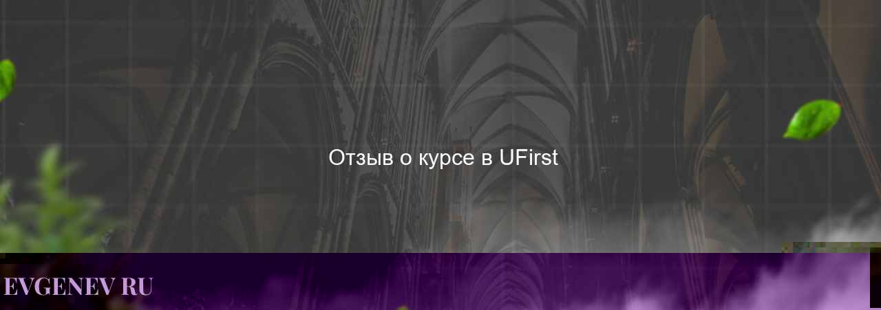  Отзыв о курсе в UFirst на сайте Evgenev.RU