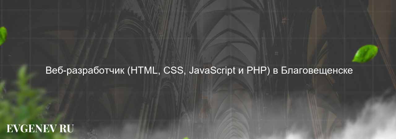  Веб-разработчик (HTML, CSS, JavaScript и PHP) в Благовещенске на сайте Evgenev.RU