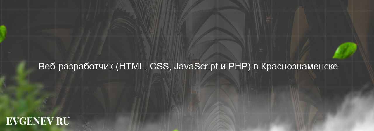  Веб-разработчик (HTML, CSS, JavaScript и PHP) в Краснознаменске на сайте Evgenev.RU