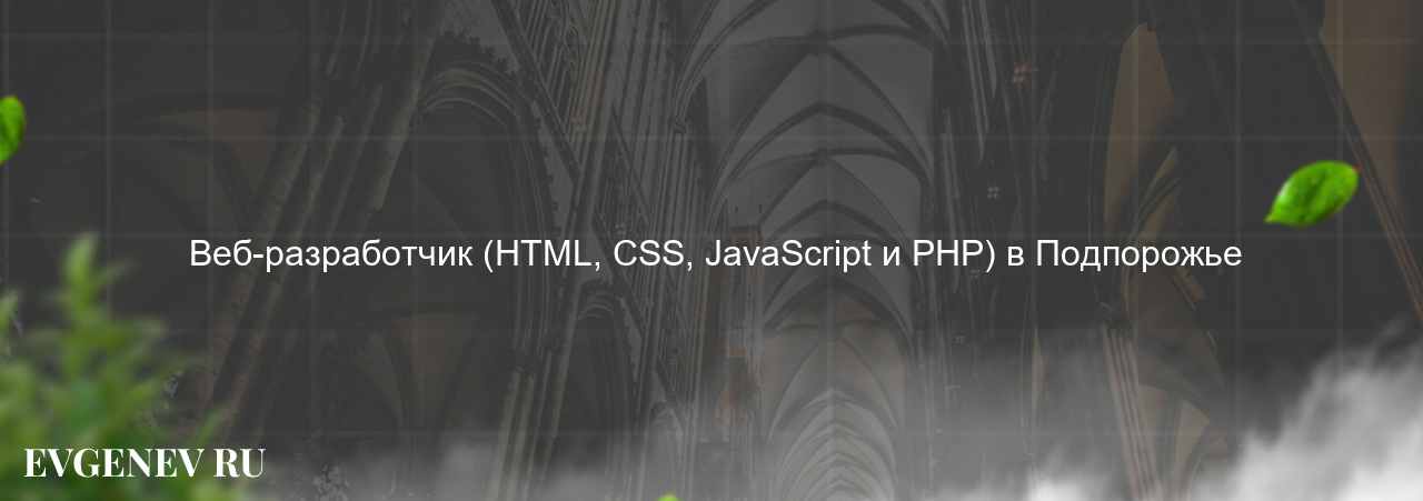  Веб-разработчик (HTML, CSS, JavaScript и PHP) в Подпорожье на сайте Evgenev.RU